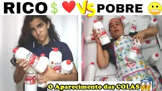 RICO VS  POBRE FAZENDO AMOEBA / SLIME #8 - Rico vs  Poor Making Slime - LARISSA FLOR