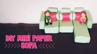 Easy Making Paper Couch | Origami Doll-House Couch | Mini Paper Sofa |  Doll-House Furniture