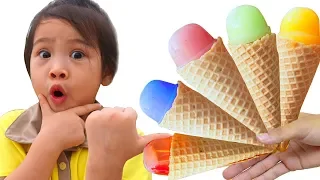 Ice Cream Song | Color Song Nursery Rhymes, Learn Colors with Jelly Ice Cream Action Song with Mommy