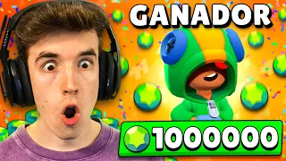 JUEGO con UN GANADOR de LAS 1.000.000 GEMAS GRATIS Y LAS GASTA en BRAWL STARS