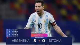 Argentina vs Estonia 5 - 0   Messi   All Goals & Highlights   2022