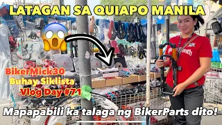 BAGSAK PRESYO DITO SA LATAGAN QUIAPO MANILA MADAMING BAGONG BIKE PARTS NA MAPAPABILI KA!