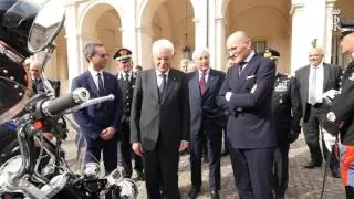 Presentazione al Presidente Mattarella delle nuove Moto Guzzi Reggimento Corazzieri