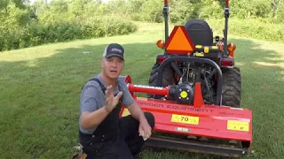 #69 Kubota B2601 Compact Tractor BECO Flail Mower Getting It Done!