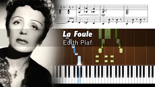 Edith Piaf - La foule - Accurate Piano Tutorial with Sheet Music