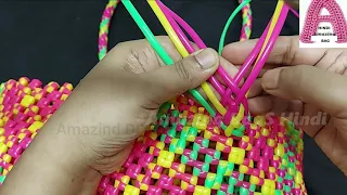 हिंदी | plastic wire handle  tutorial hindi| | 4 wire handle tutorial hindi