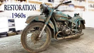 Restorasi motor tua dari tahun 1960an |  Old Soviet motorcycle full Restoration