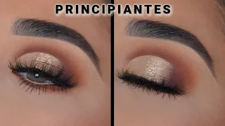 Sombras Cafes Con Brillo Dorado FACIL | PRINCIPIANTES