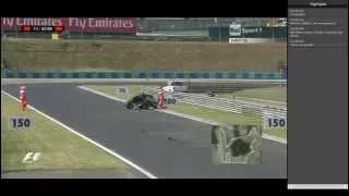 Perez Crash GP Hungary **RED FLAG** Live RAI