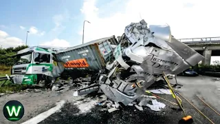 Tragic! Ultimate Near Miss Video Of Trucks Crashes Filmed Seconds Before Disaster Has You Worried!