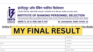 MY IBPS CLERK FINAL RESULT😊 GOOD-BYE 2022 ..