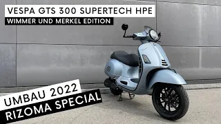 Vespa GTS 300 Supertech grau matt Umbau/Tuning 2022 by Wimmer und Merkel