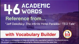 46 Academic Words Ref from "Jeff Dekofsky: The Infinite Hotel Paradox | TED Talk"