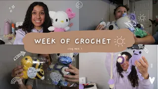 A week of crocheting 🧶 crochet vlog, filling orders (BIGGEST ORDER YET OVER 100 items)