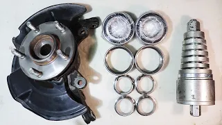 Hyundai Elantra J4 (HD). Front wheel bearing replace