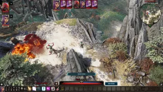 Divinity Original Sin 2 Enchantress Class First Fight with Red Lizard Companion