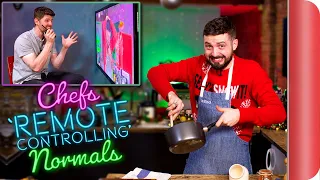 CHEFS "REMOTE CONTROLLING" NORMALS! | Leftovers Recipe Challenge | Sorted Food
