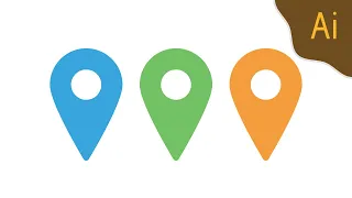 Draw location pin Icon (Illustrator Tutorial) — abcinformatic