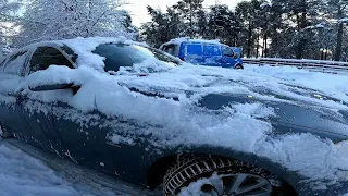 BMW F10 зимой на XDRIVE и Без