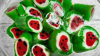 Watermelon Rock Candy Bar making at Home || Handmade Hard Candy Recipe || Sugar Glass recipe