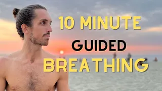 10 Minute Guided Breathing  (3 Rounds | On Screen Timer) Wim Hof