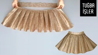 Pleated Kids Skirt Cutting and Sewing | Tuğba İşler