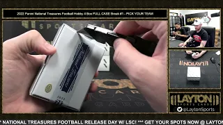 JETS TRIPLE ROOKIE 1/1! 2022 Panini National Treasures Football Hobby 4 Box FULL CASE Break #1