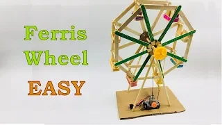 How To Make a Ferris Wheel With Popsicle Sticks and DC Motor | Lee Bros #13