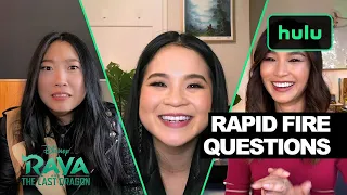 Rapid Fire Questions w/ Kelly Marie Tran, Awkwafina, Gemma Chan | Raya and the Last Dragon | Hulu