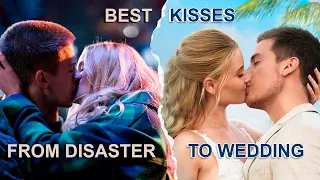 Travis and Abby's best kisses from Disaster to a Beautiful Wedding, Dylan Sprouse x Virginia Gardner