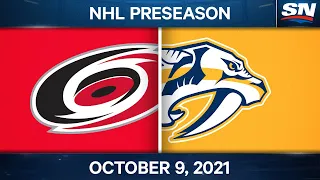 NHL Pre-Season Highlights |  Hurricanes vs. Predators - Oct. 9, 2021