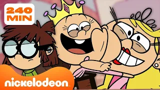 Loud House | Mega Compilação das Irmãs de Loud House | 4 Horas de Melhores Momentos | Nickelodeon