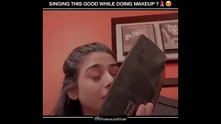 Sehar Khan Singing While Doing Makeup |Whatsapp Status