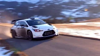 Tests Sebastien Loeb - Rallye Monte Carlo 2019 - i20 WRC [HD]