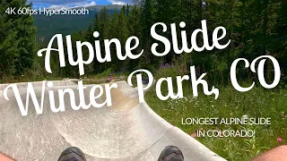 Alpine Slide Winter Park Colorado | Full Ride Unedited | 4K 60FPS