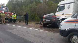 Видео с места смертельного ДТП в Воротынском районе