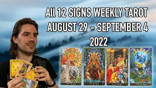 🔥ALL 12 SIGNS WEEKLY TAROT READING 4 CARDS PER SIGN AUGUST 29 to SEPTEMBER 4 2022 and FREE READINGS