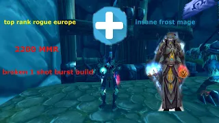 CLASSIC WOTLK Rogue rank 1 pvp arena 2v2 + frost mage insane fast paced games