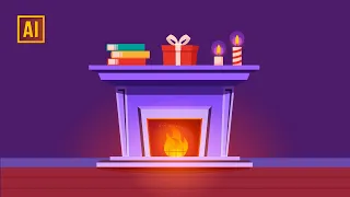 HOW TO DRAW A FIREPLACE IN ADOBE ILLUSTRATOR