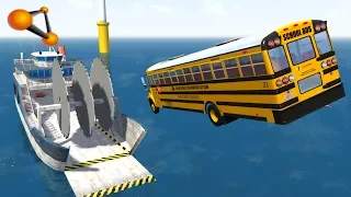 BeamNG.drive - Giant Saw Against Cars #4
