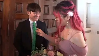 Michael Showing Off His Minecraft Tie on Wendy and Abe's Wedding