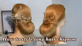 WEDDING HAIRSTLY FOR LONG HAIR | BRIDAL HAIRSTYLE #louisihuefo #weddinghairstyle