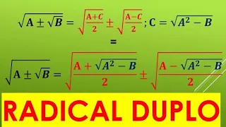 Raiz cúbica de radical duplo