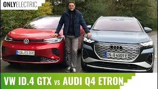 Audi Q4 e-tron vs VW ID4 GTX - More Performance to make the Most out of these two Desirable SUV's !