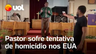 Homem entra em igreja e tenta atirar contra pastor durante sermão nos EUA; veja vídeo