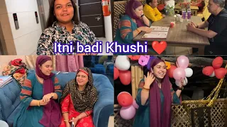 Itni badi Khushi ka Mauka❤️Papa k sath dinner|Riza k new nails |Saba Ibrahim