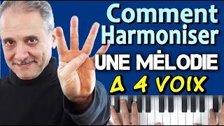 How to harmonize a melody with four voices. (Harmony lesson)).