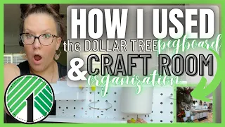YOU WON'T BELIEVE HOW I USED THE DOLLAR TREE PEGBOARD SYSTEM ! HOW MY CRAFT SUPPLIES ARE ORGANIZED