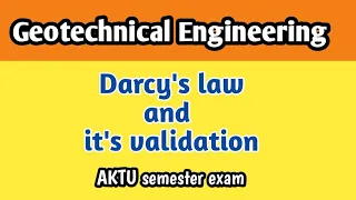 Darcy's law l Geotechnical Engineering l civil engineering l #darcylaw