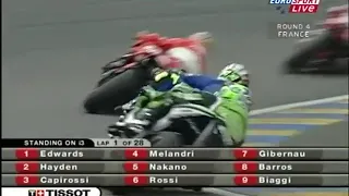 2005 MotoGP @ France - Start Crash